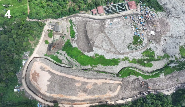 Penampakan kondisi Tempat Pemrosesan Akhir (TPA) Bakung yang mulai menerapkan metode Controlled Landfill | Foto : Ist