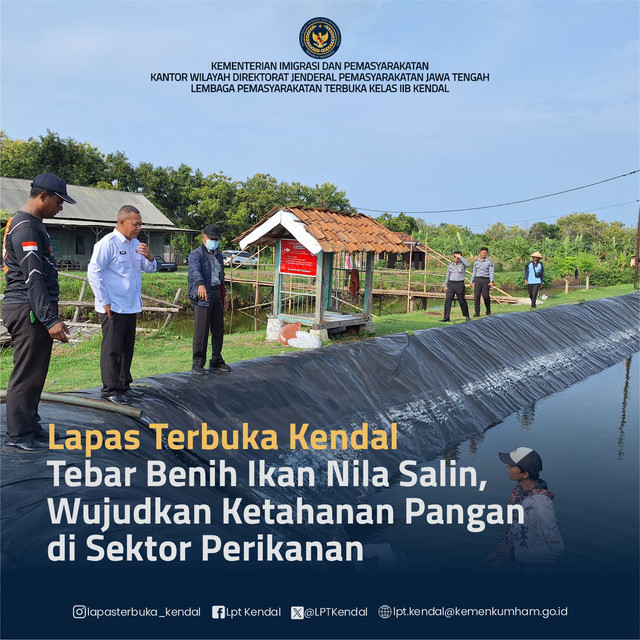 Lapas Terbuka Kendal Tebar Benih Ikan Nila Salin