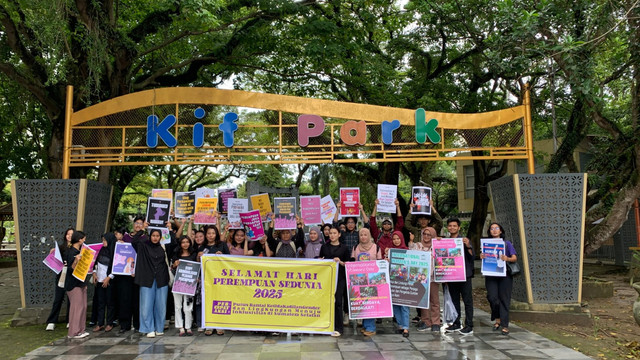 Aksi IWD 2025 di Taman Kambang Iwak/ist. 