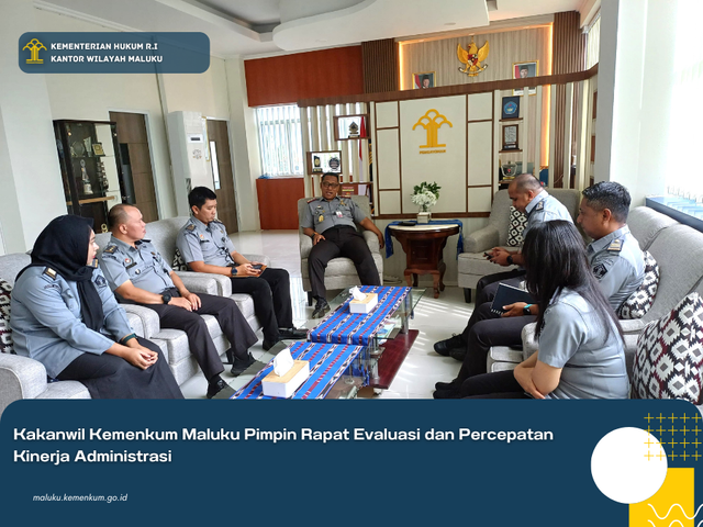 Kakanwil Kemenkum Maluku Pimpin Rapat Evaluasi dan Percepatan Kinerja 