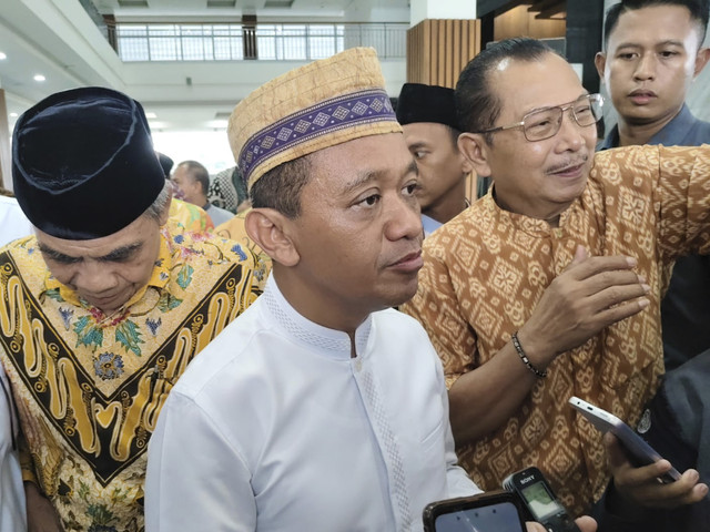 Ketum Partai Golkar Bahlil Lahadalia saat di acara Safari Ramadan Partai Golkar di Madrasah Mualimin Muhammadiyah di Sedayu, Kabupaten Bantul, Senin (10/3/2025). Foto: Arfiansyah Panji Purnandaru/kumparan