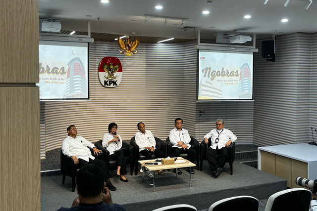 Dewan pengawas KPK di Gedung Merah Putih KPK, Jakarta, Senin (10/3/2025). Foto: Rayyan Farhansyah/kumparan