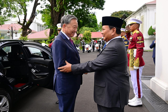 Presiden Prabowo Subianto menerima kunjungan Sekretaris Jenderal (Sekjen) Partai Komunis Vietnam (PKV) To Lam di Istana Kepresidenan Jakarta, Jakarta, Senin (10/3/2025). Foto: Muchlis Jr/Biro Pers Sekretariat Presiden