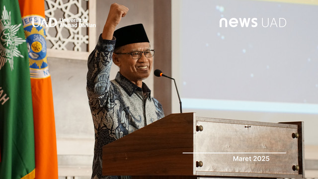 Amanat Ketua Umum Pimpinan Pusat Muhammadiyah, Prof. Dr. Haedar Nashir, M.Si pada Pengajian Ramadan 1446 H di Universitas Ahmad Dahlan (UAD) (Dok. Humas UAD)