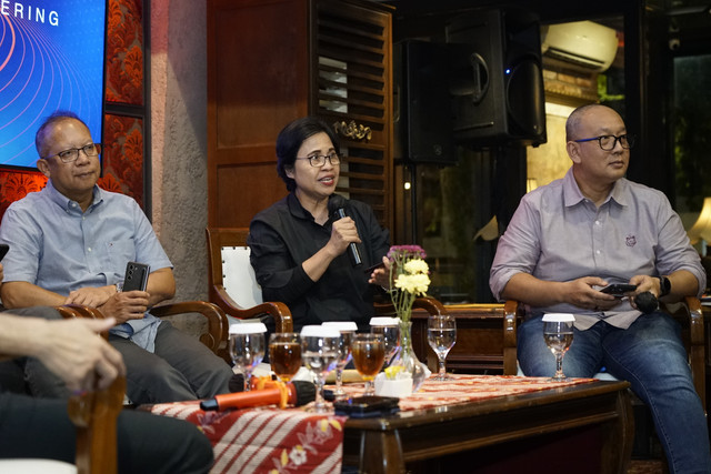 Direktur Enterprise and Business Service Telkom FM Venusiana saat acara silaturahmi bersama beberapa pemimpin redaksi media di Jakarta (7/3). Foto: Dok. Telkom