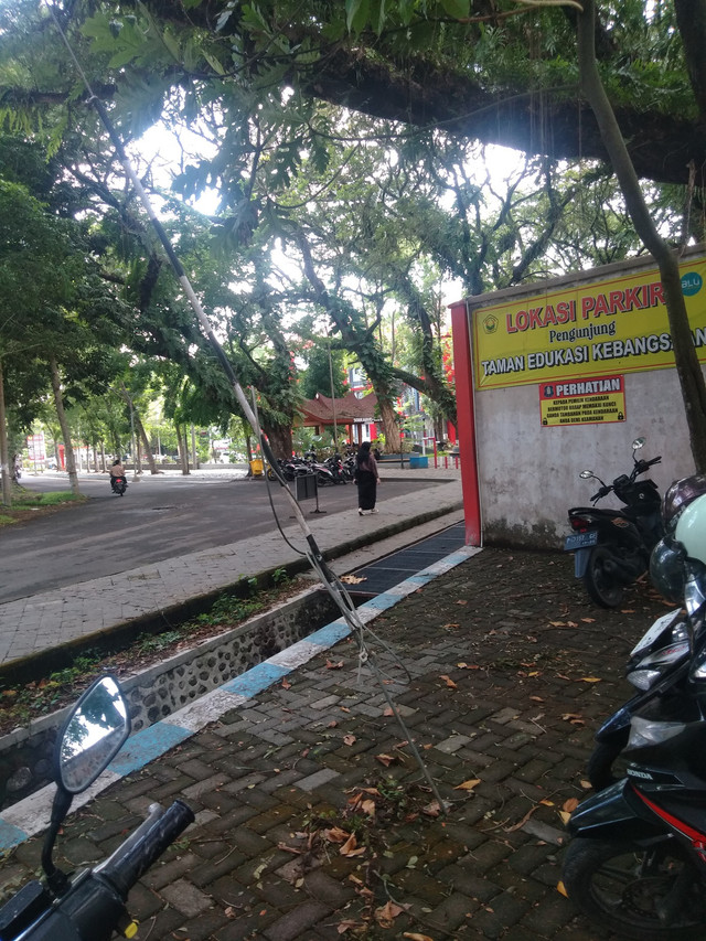 Sumber : Dok. Pribadi Penulis.  Ilustrasi lokasi parkir Taman Kebangsaan Universitas Jember