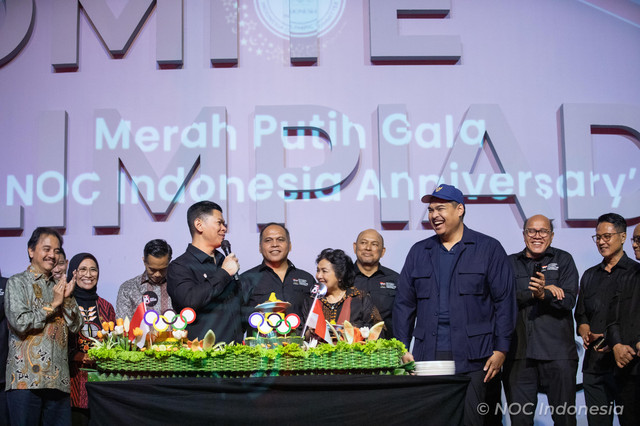 NOC Indonesia menggelar "Merah Putih Gala: 73rd NOC Indonesia Anniversary" yang digelar di Hotel Ritz Carlton, Jakarta Pusat, pada Selasa (11/3/2025). Foto: NOC Indonesia