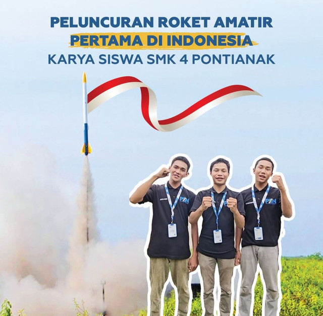 3 Siswa SMKN 4 Pontianak. Foto: Dok. Instagram @pasifiksatelitnusantara