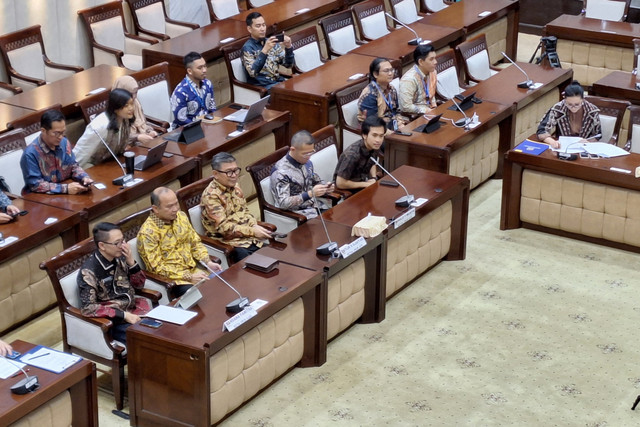 Rapat Dengar Pendapat Komisi XI dengan AFPI, AFSI dan ALUDI di Kompleks DPR RI Senayan, Jakarta Pusat pada Rabu (12/3/2025). Foto: Argya Maheswara/kumparan