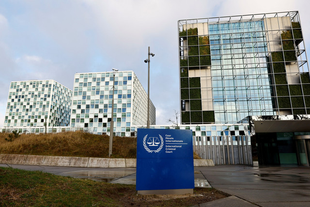 Suasana Mahkamah Pidana Internasional (ICC), tempat Mantan Presiden Filipina Rodrigo Duterte akan menjalani persidangan di Den Haag, Belanda, Rabu (12/3/2025). Foto: Wolfgang Rattay/REUTERS