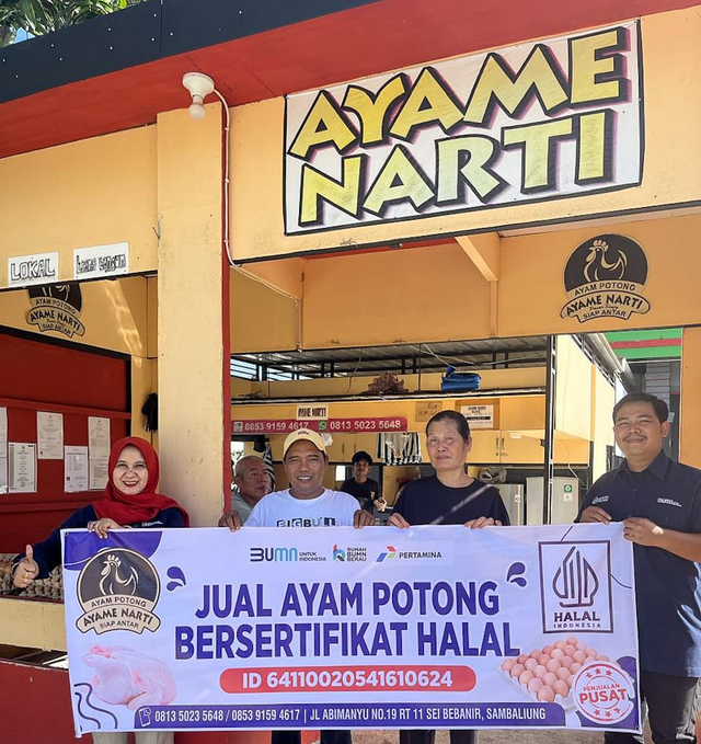 Pertamina fasilitasi rumah potong ayam mendapatkan sertifikasi halal. Foto: Dok. PErtamina