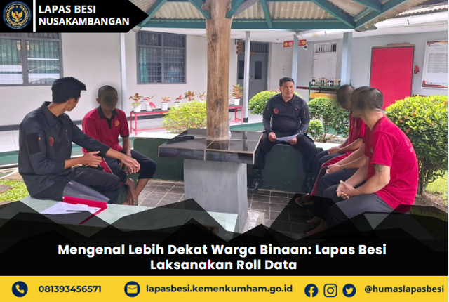 Mengenal Lebih Dekat Warga Binaan: Lapas Besi Laksanakan Roll Data