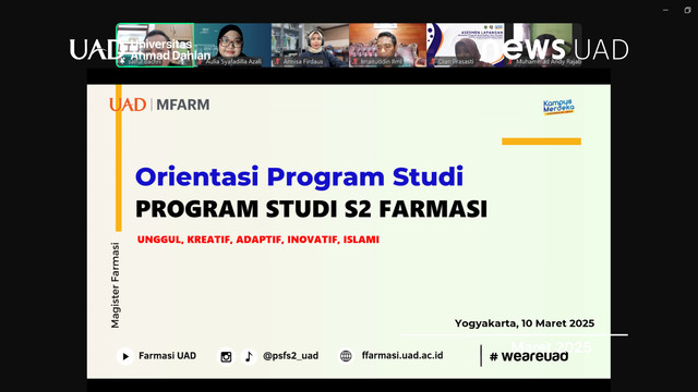 Orientasi Program Studi Pascasarjana Farmasi UAD (Dok Dilla)