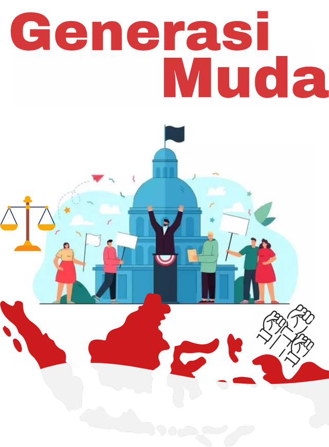 ilustrasi semangat Generasi Muda Indonesia sumber: canva