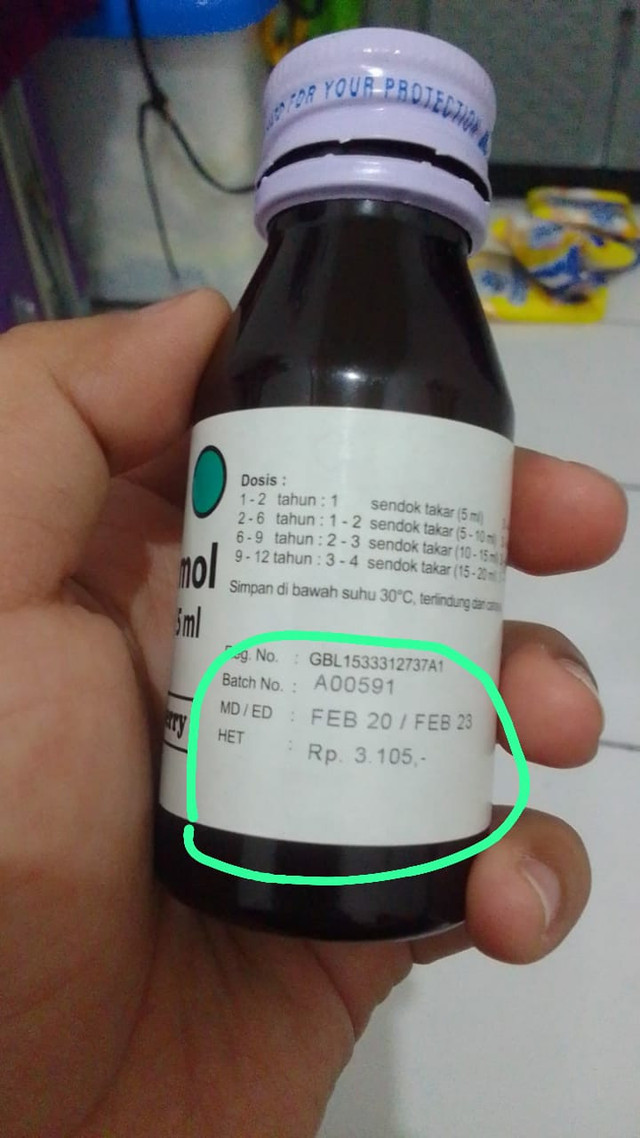 Obat paracetamol yang telah kedaluwarsa. Dok: Ist.