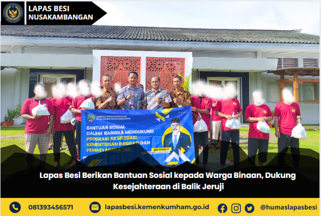 Lapas Besi Berikan Bansos kepada WBP,Dukung Kesejahteraan di Balik Jeruji