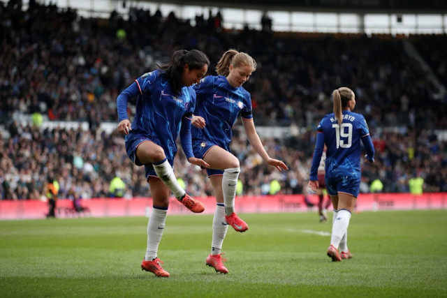 Chelsea Women berhasil jadi juara Piala Liga Inggris Wanita 2024/25 usai kalahkan Man City 2-1 di Pride Park Stadium, Derby, Inggris, Sabtu (15/3). Foto: Dok. Chelsea