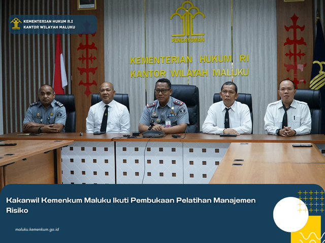 Kakanwil Kemenkum Maluku Ikuti Pembukaan Pelatihan Manajemen Risiko