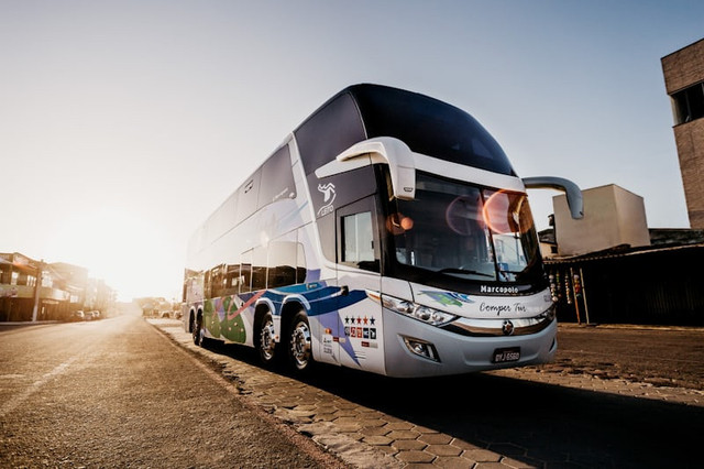 Jadwal Jam Keberangkatan Bus Rosalia Indah 2025  (Foto hanya ilustrasi, bukan tempat sebenarnya) Sumber: unsplash/ Jonathan Borba