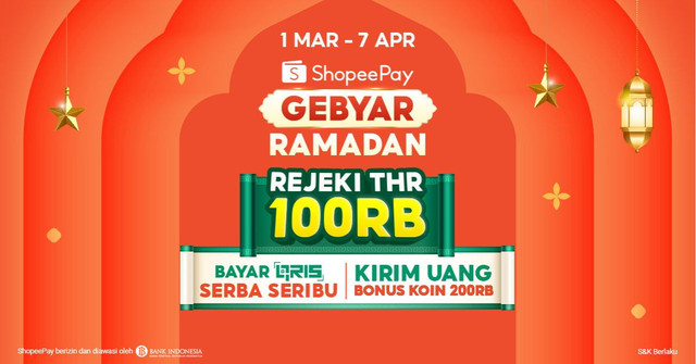 ShopeePay menghadirkan kampanye ShopeePay Gebyar Ramadan yang berlangsung sejak 1 Maret hingga 7 April. Foto: dok. Istimewa