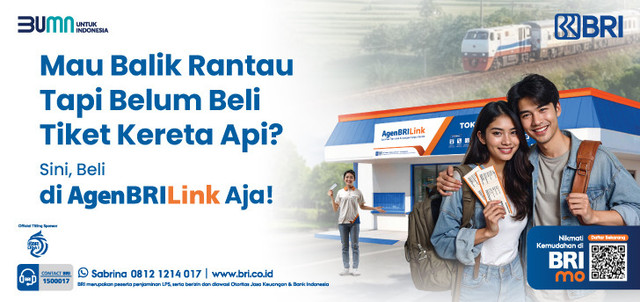 Pesan tiket kereta api dengan mudah di AgenBRILink Foto: Dok. BRI