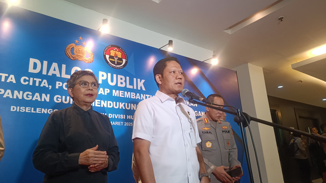 Waka Ditipideksus Kombes Pol Samsul Arifin di acara dialog publik yang berlangsung di Hotel Grand Kemang, Jaksel, Kamis (20/3). Foto: Thomas Bosco/kumparan