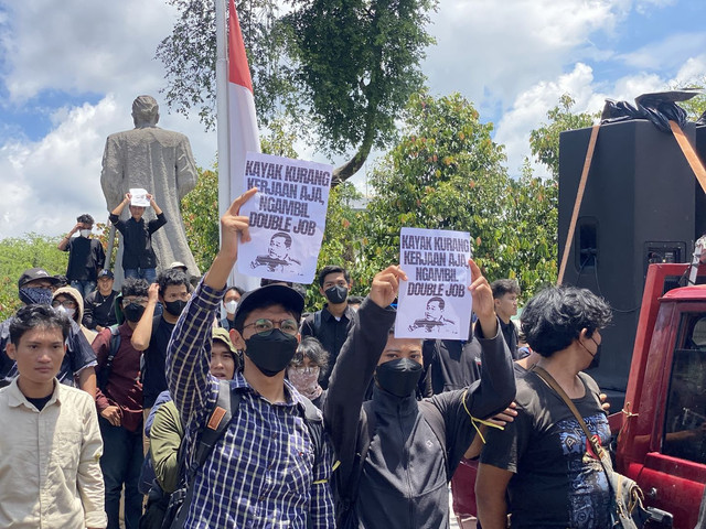 Massa aksi 'Jogja Memanggil' demo tolak pengesahan RUU TNI. Foto-foto: Resti Damayanti/Pandangan Jogja