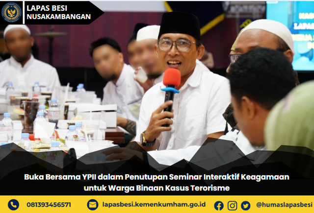 Buka Bersama YPII dalam Penutupan Seminar Interaktif Keagamaan WBP