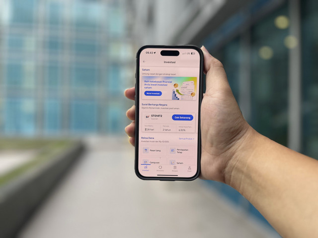 Tampilan fitur Livin' Investasi pada superapp Livin'  by Mandiri. Foto: Dok. Mandiri
