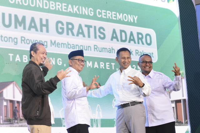 Adaro groundbreaking rumah gratis di Tabalong, Kamis (20/3/2025). Foto: Dok. Adaro