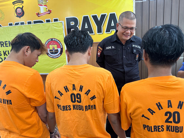 3 muncikari diamankan di Mapolres Kubu Raya. Foto: Rabiansyah/Hi!Pontianak