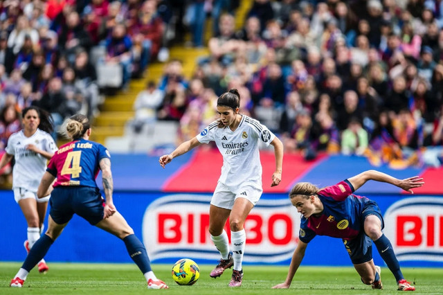 Real Madrid Femenino berhasil mengalahkan Barcelona Femeni dalam lanjutan Liga Spanyol Wanita 2024/25 pada Minggu (23/3/2025). Foto: Real Madrid 