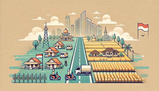 Ilustrasi mudik dan urbanisasi (sumber: OpenAi)