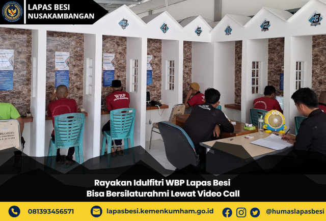 Rayakan Idulfitri WBP Lapas Besi Bisa Bersilaturahmi Lewat Video Call