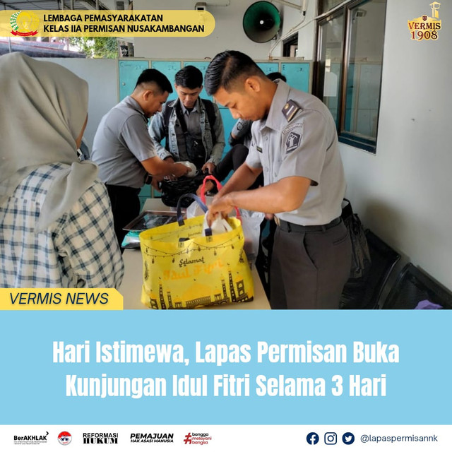 Hari Istimewa, Lapas Permisan Buka Kunjungan Idul Fitri Selama 3 Hari