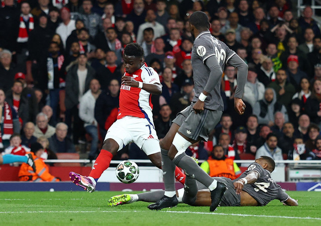 Arsenal vs Real Madrid di Liga Champions. Foto: Matthew Childs/REUTERS