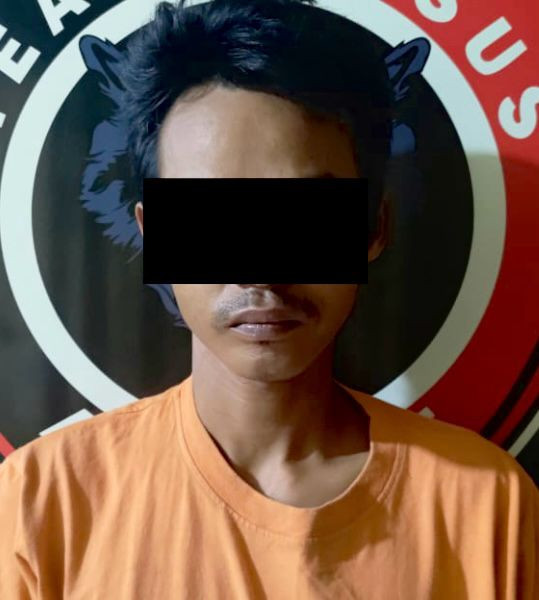 Pelaku KDRT yang berhasil diamankan. | Foto: Dok Humas Polres Lampung Tengah