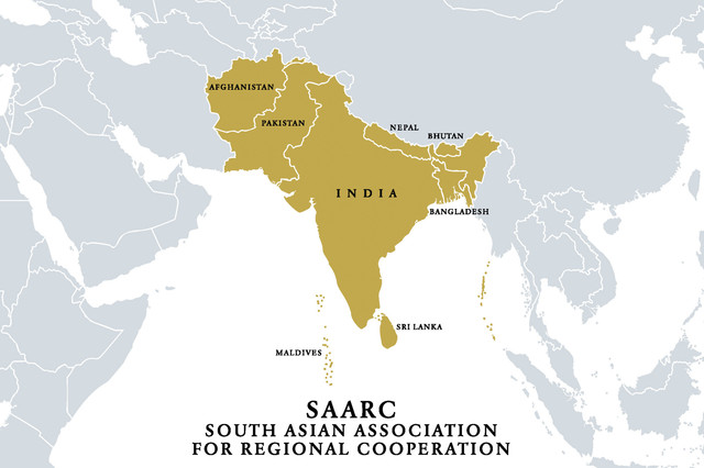 Ilustrasi Peta India dan Pakistan. Foto: Shutterstock