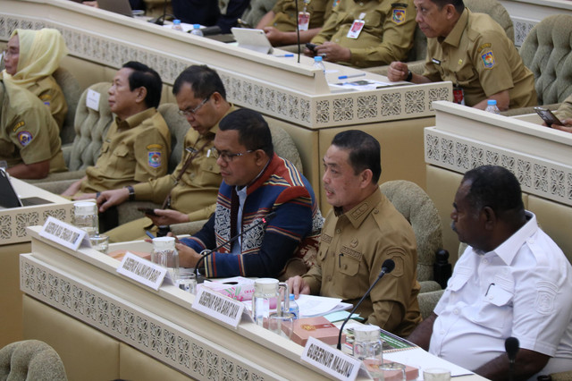 Gubernur Kalbar, Ria Norsan saat menemui Komisi II DPR RI. Foto: Dok. Adpim Pemprov Kalbar