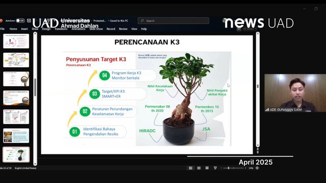 Ade Gunawan, S.K.M., Pemateri Praktisi Prodi Kesmas Universitas Ahmad Dahlan (UAD) (Dok. Salsya)