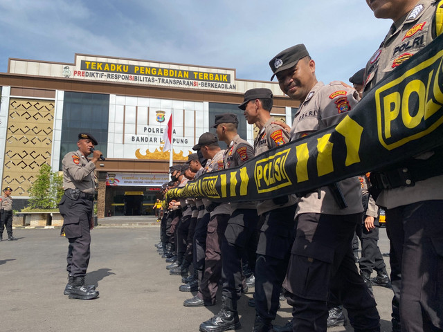 Ilustrasi pengamanan Polisi. | Foto: Dok Humas Polresta Bandar Lampung