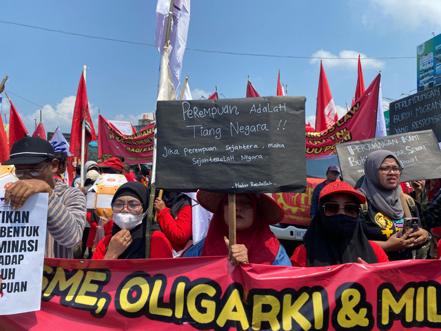 Peringatan hari buruh internasional atau May Day 2025. | Foto: Sinta Yuliana/Lampung Geh
