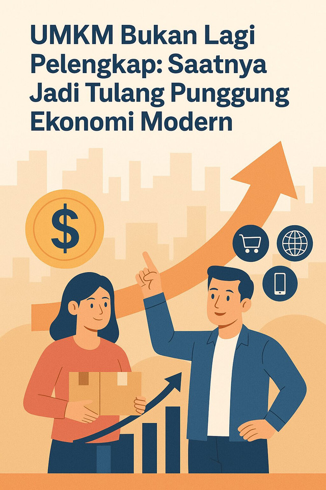 Ilustrasi UMKM Bukan Lagi Pelengkap, Saatnya Jadi Tulang Punggung Ekonomi Modern. https://chatgpt.com/c/67c9dd16-b454-8006-a97c-3e177102a476