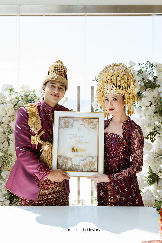 Suasana pernikahan Harris Vriza dan Haviza Devi Anjani yang telah dilangsungkan hari ini, Jumat (2/5). Foto: Dok. Bridestory