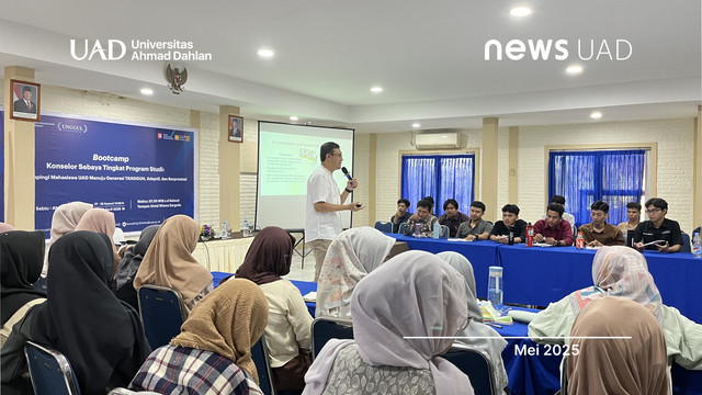 Mulawarman, S.Pd., M.Pd., Ph.D. sebagai Pemateri Bootcamp Konselor Sebaya Universitas Ahmad Dahlan (UAD) (Dok. PKK Bimawa)