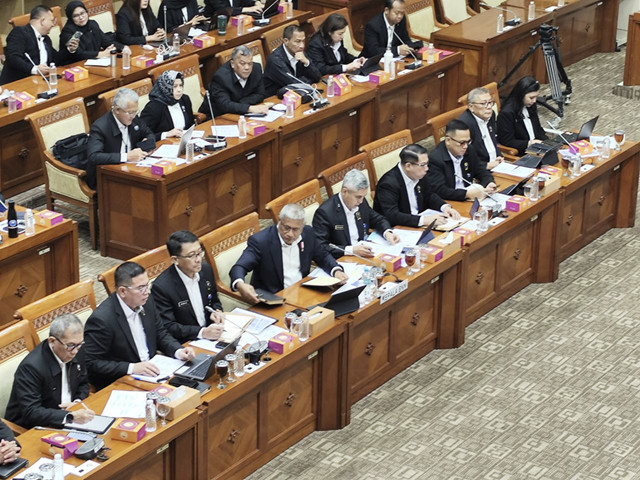 Suasana Rapat Kerja (Raker) Komisi III DPR dengan Kepala Badan Narkotika Nasional (BNN) di Kompleks Parlemen Senayan, Jakarta, Senin (5/5/2025). Foto: Luthfi Humam/kumparan