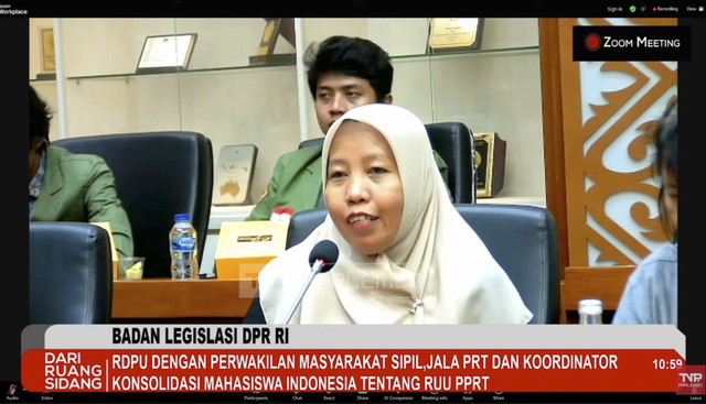 Aang, Pekerja Rumah Tangga. Foto: YouTube/ TVR Parlemen