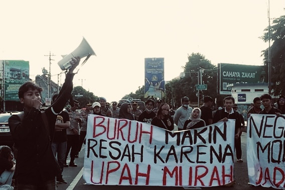 Sumber : dokumen pribadi - aksi Hari Buruh mahasiswa se-Banyumas 2025