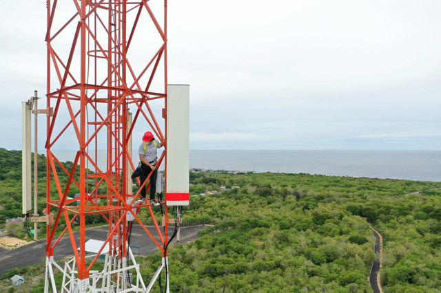 BTS 5G Telkomsel di Makassar. Foto: Telkomsel