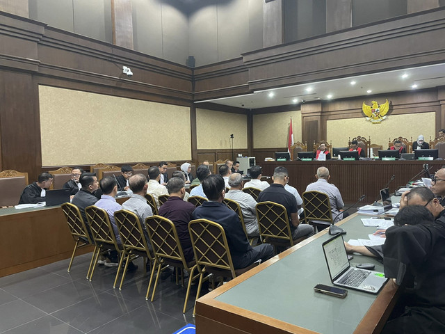 Sidang lanjutan pemeriksaan saksi terkait kasus dugaan korupsi importasi gula dengan terdakwa Thomas Trikasih Lembong, di Pengadilan Tipikor Jakarta, Selasa (6/5/2025). Foto: Fadhil Pramudya/kumparan